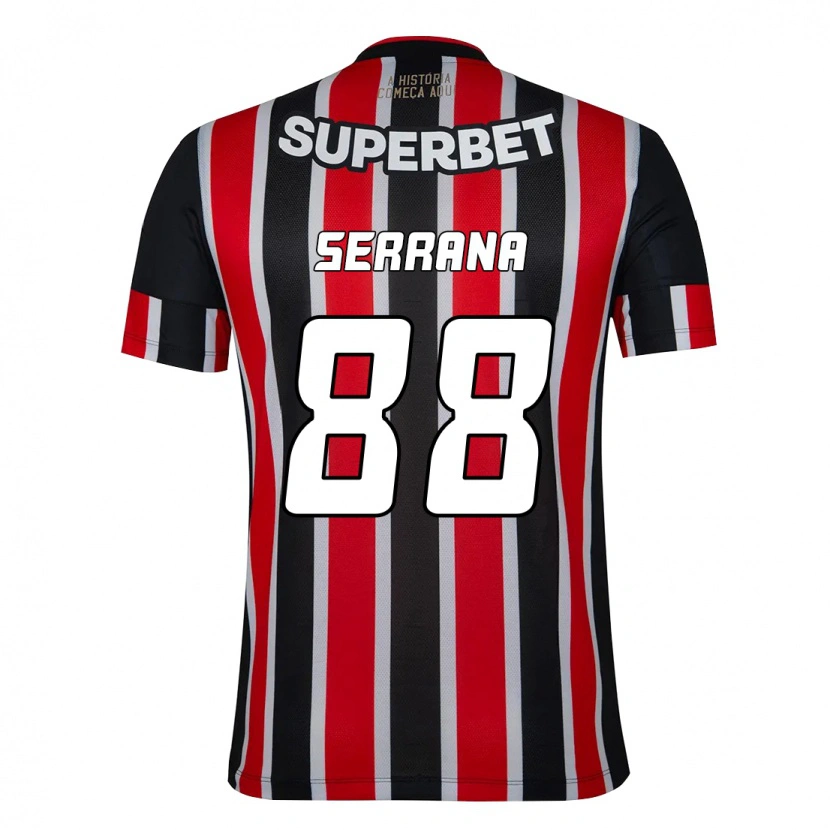 Danxen Men Serrana #88 Black Red Away Jersey 2025/26 T-Shirt