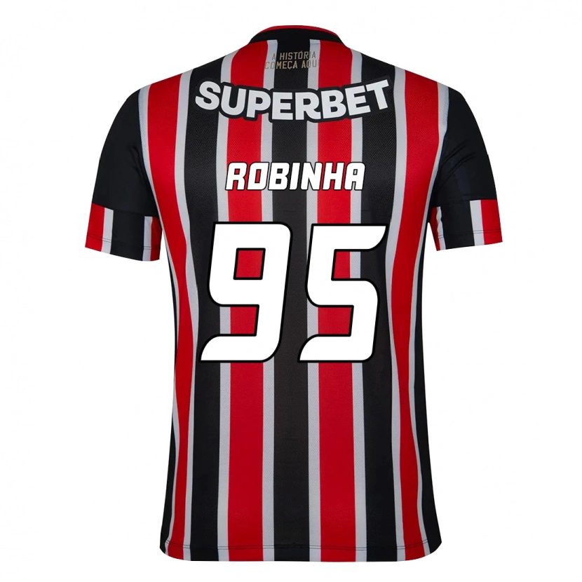 Danxen Men Robinha #95 Black Red Away Jersey 2025/26 T-Shirt