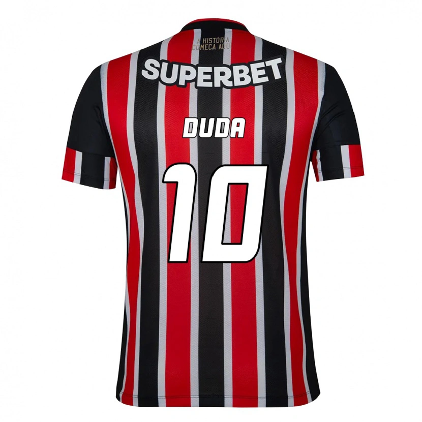 Danxen Men Duda #10 Black Red Away Jersey 2025/26 T-Shirt