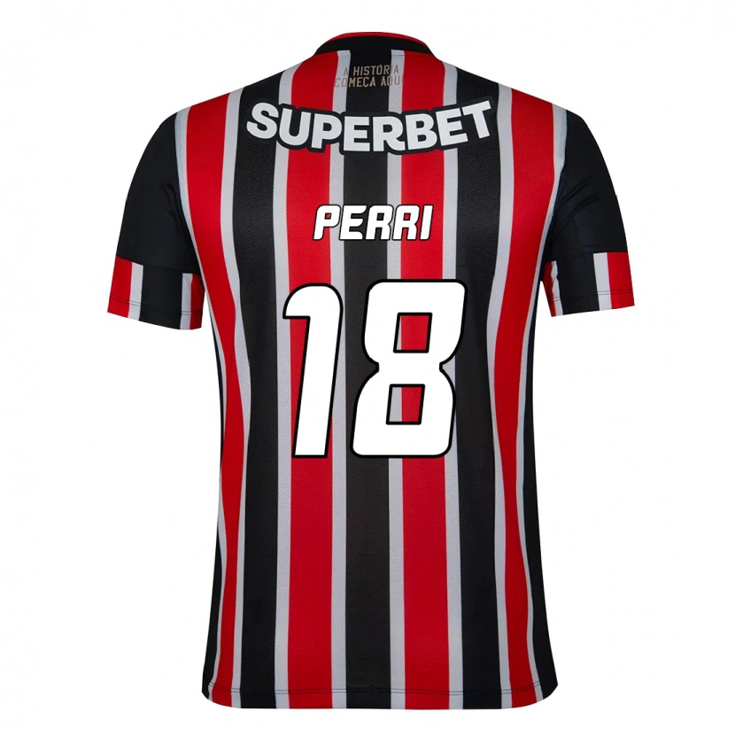 Danxen Men Lucas Perri #18 Black Red Away Jersey 2025/26 T-Shirt