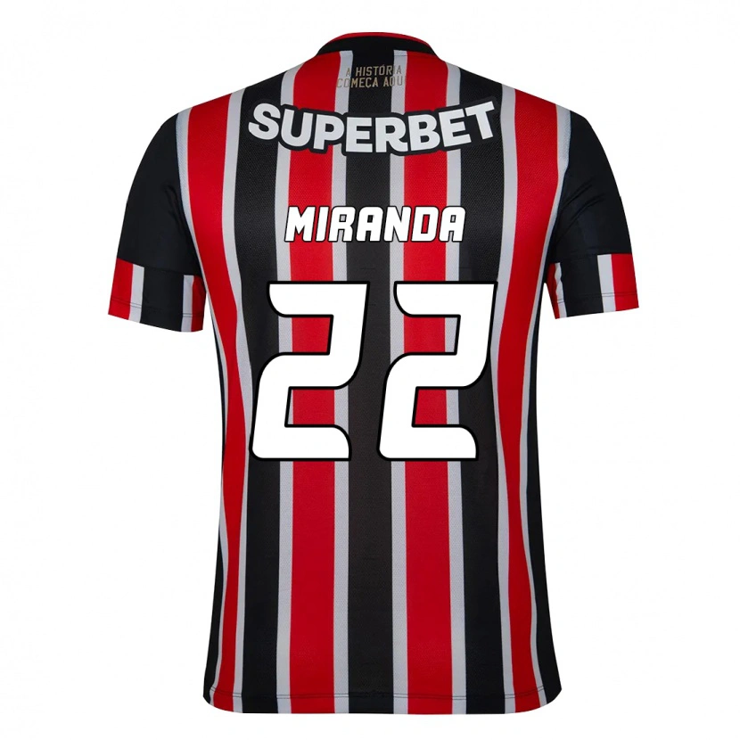 Danxen Men Miranda #22 Black Red Away Jersey 2025/26 T-Shirt