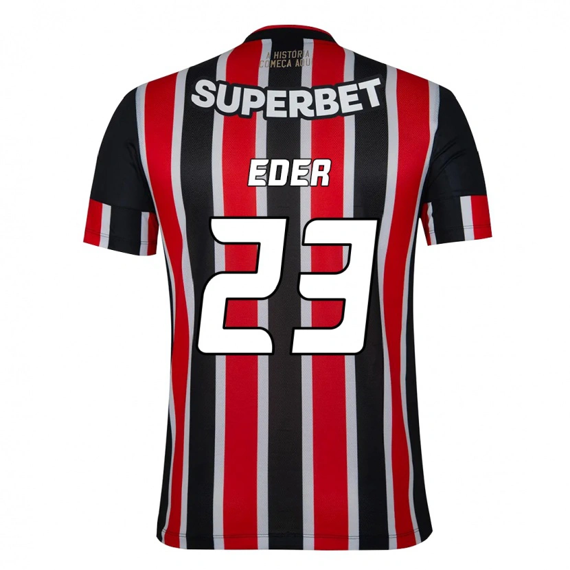 Danxen Men Eder #23 Black Red Away Jersey 2025/26 T-Shirt