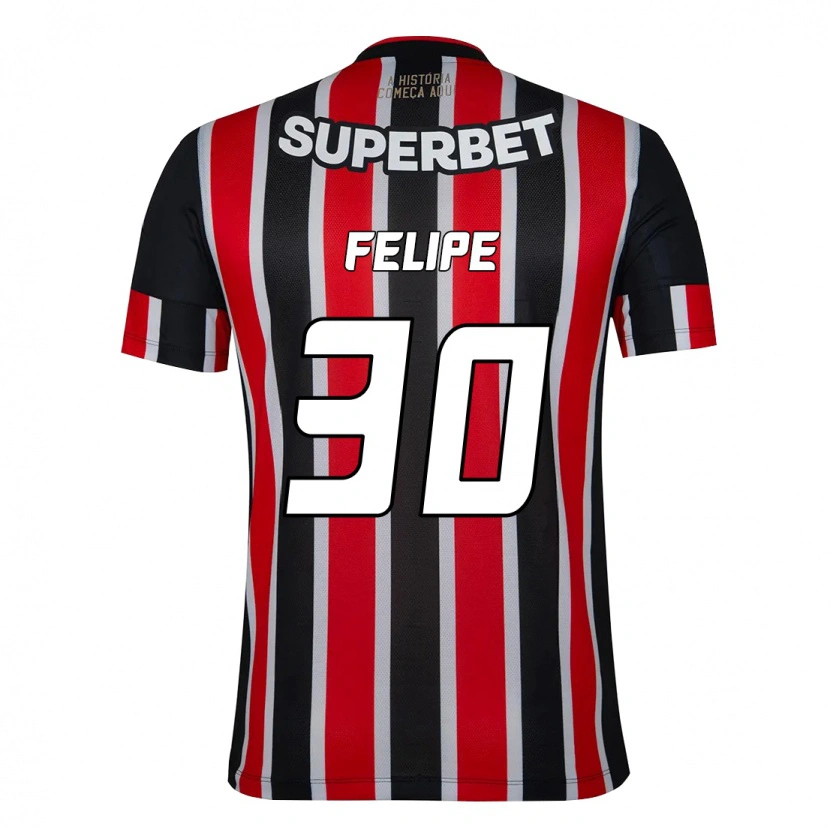 Danxen Men Everton Felipe #30 Black Red Away Jersey 2025/26 T-Shirt