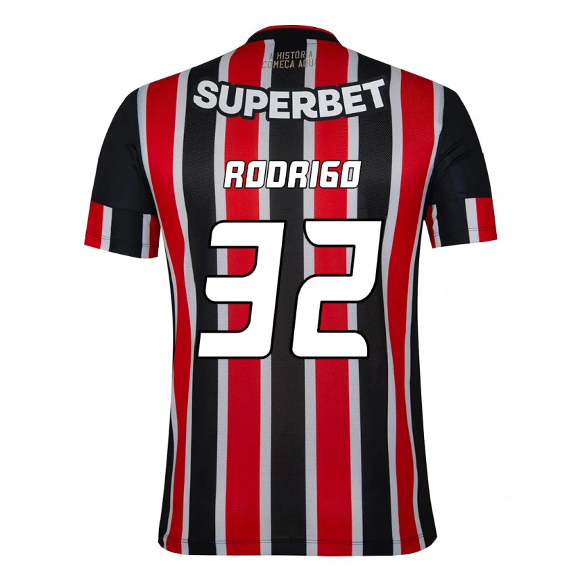 Danxen Men Rodrigo #32 Black Red Away Jersey 2025/26 T-Shirt