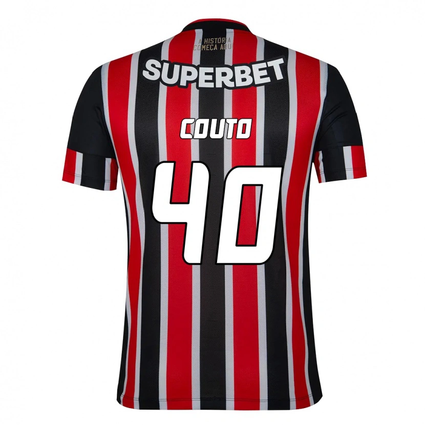 Danxen Men Thiago Couto #40 Black Red Away Jersey 2025/26 T-Shirt