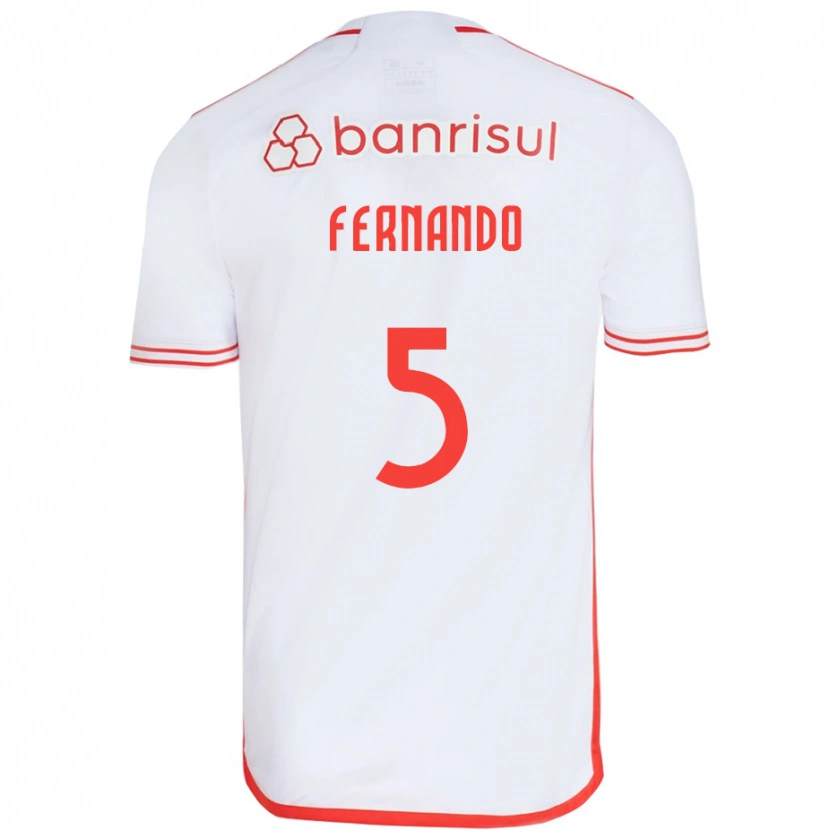 Danxen Men Fernando #5 White Red Away Jersey 2025/26 T-Shirt
