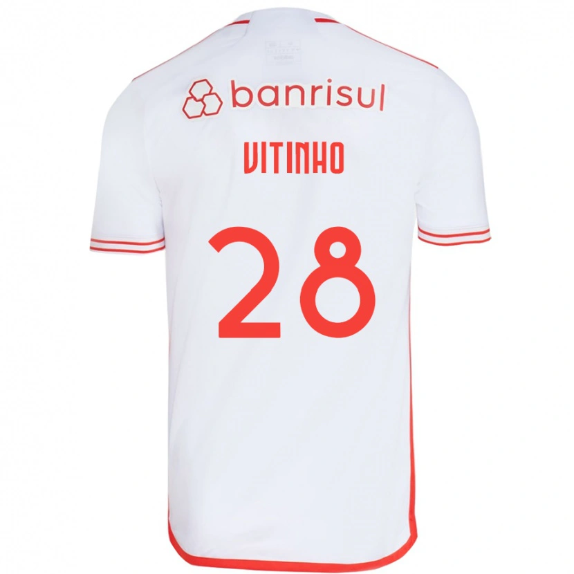 Danxen Men Vitinho #28 White Red Away Jersey 2025/26 T-Shirt