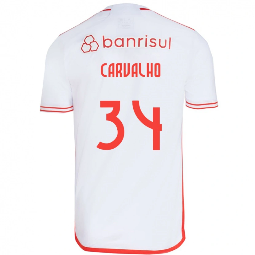 Danxen Men Gabriel Carvalho #34 White Red Away Jersey 2025/26 T-Shirt