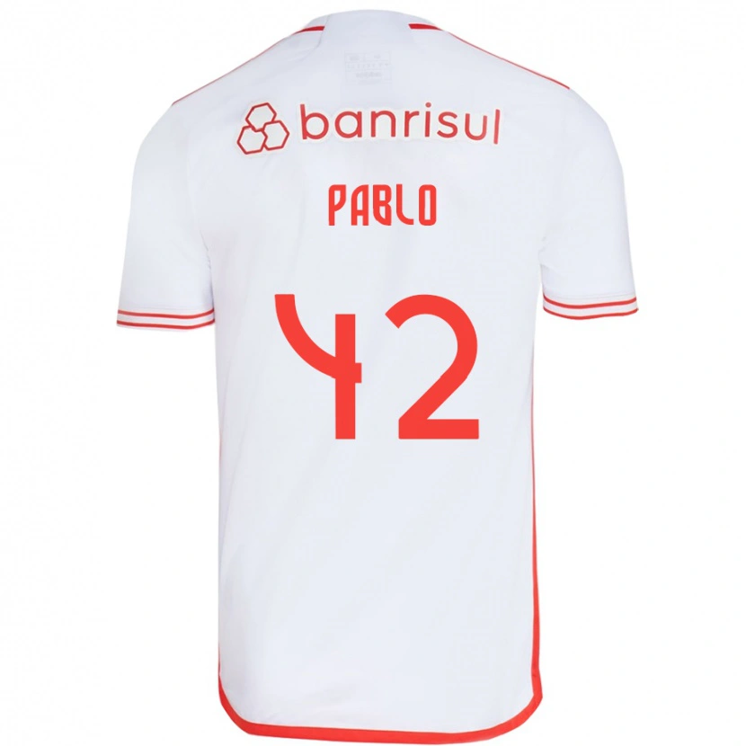 Danxen Men Pablo #42 White Red Away Jersey 2025/26 T-Shirt