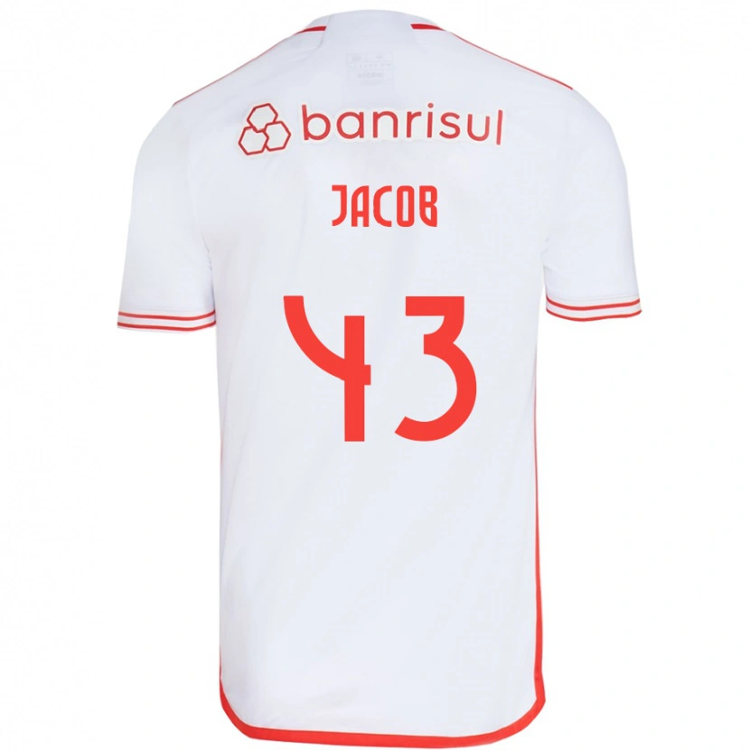 Danxen Men Bernardo Jacob #43 White Red Away Jersey 2025/26 T-Shirt
