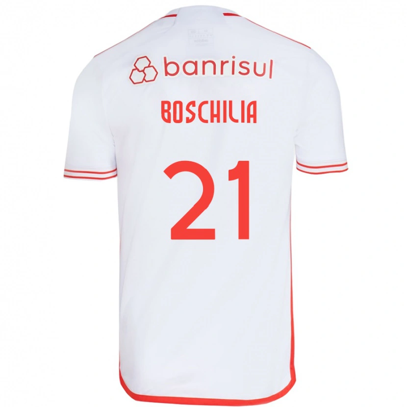 Danxen Men Gabriel Boschilia #21 White Red Away Jersey 2025/26 T-Shirt