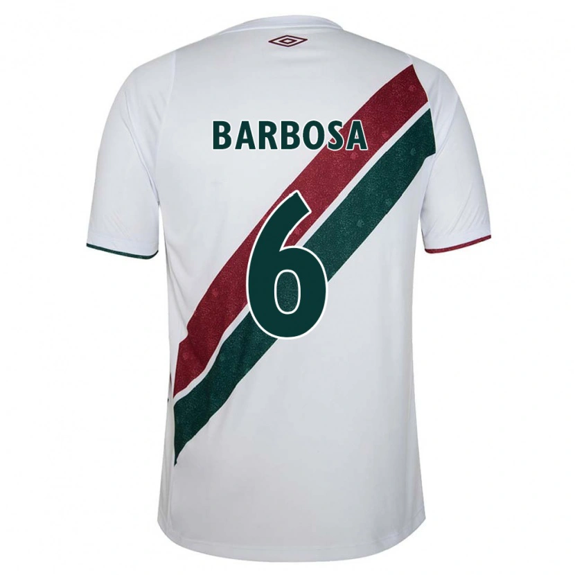 Danxen Men Diogo Barbosa #6 White Green Maroon Away Jersey 2025/26 T-Shirt