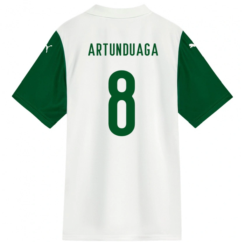 Danxen Men Grover Artunduaga #8 White Green Away Jersey 2025/26 T-Shirt