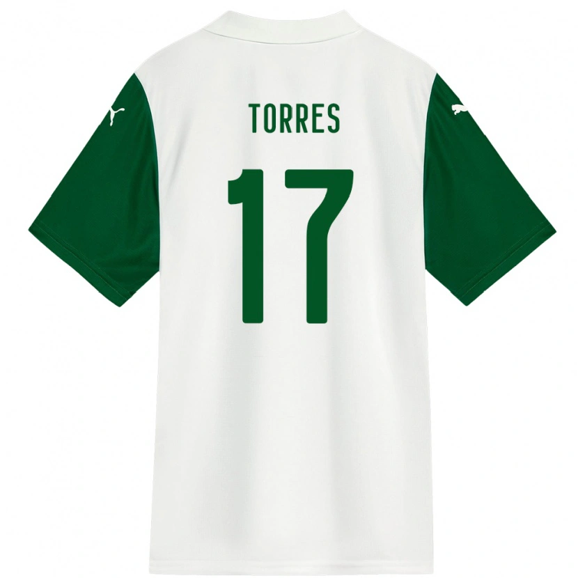 Danxen Men Facundo Torres #17 White Green Away Jersey 2025/26 T-Shirt