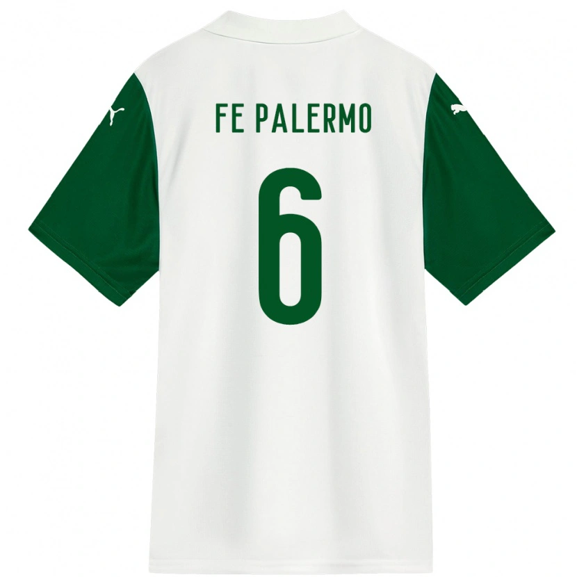 Danxen Men Fe Palermo #6 White Green Away Jersey 2025/26 T-Shirt