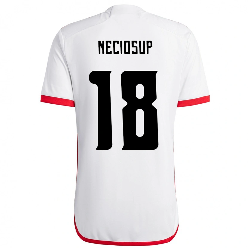 Danxen Men Adriano Neciosup #18 White Red Away Jersey 2025/26 T-Shirt