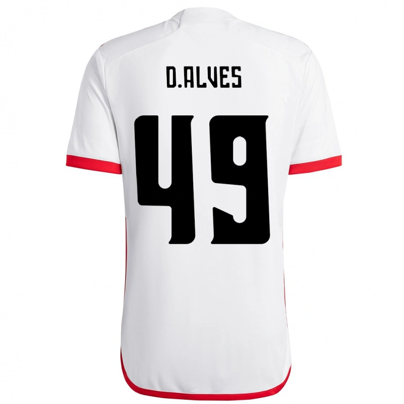 Danxen Men Dyogo Alves #49 White Red Away Jersey 2025/26 T-Shirt