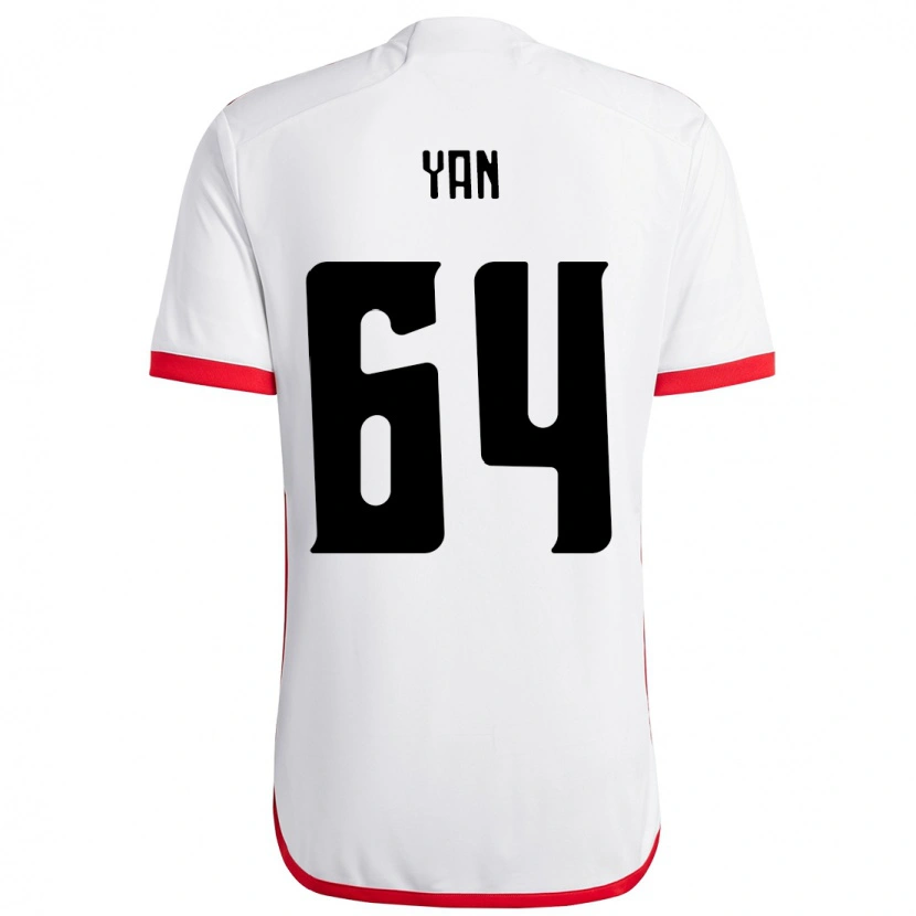 Danxen Men Wallace Yan #64 White Red Away Jersey 2025/26 T-Shirt