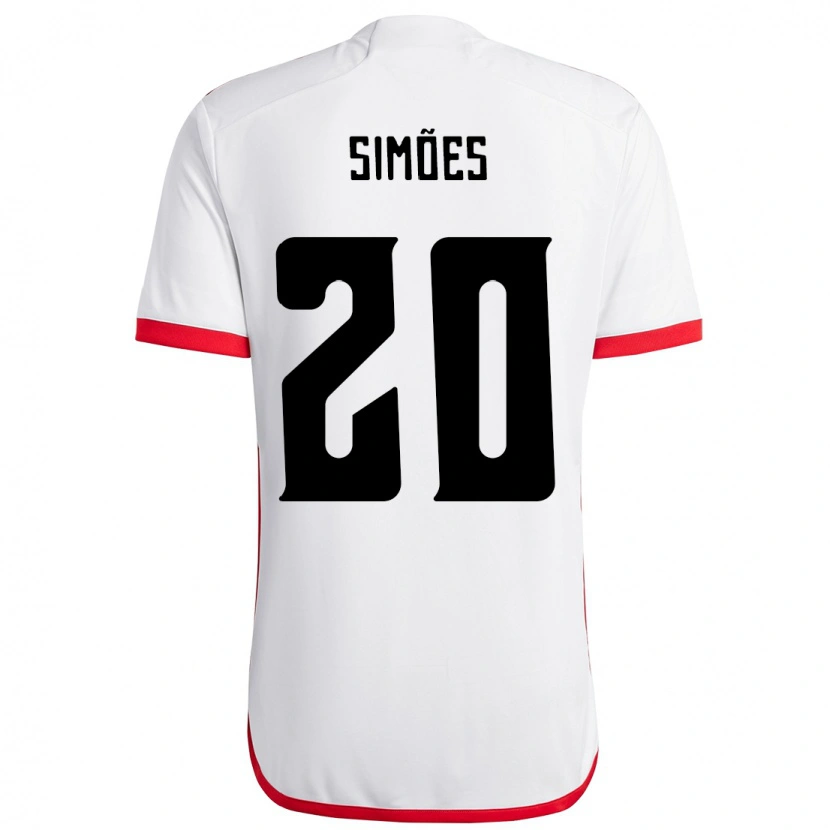 Danxen Men Fabi Simões #20 White Red Away Jersey 2025/26 T-Shirt