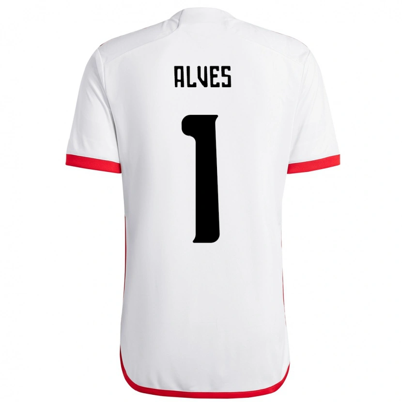Danxen Men Diego Alves #1 White Red Away Jersey 2025/26 T-Shirt