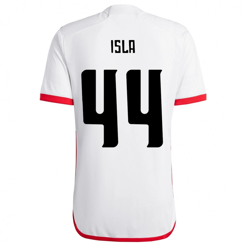 Danxen Men Mauricio Isla #44 White Red Away Jersey 2025/26 T-Shirt