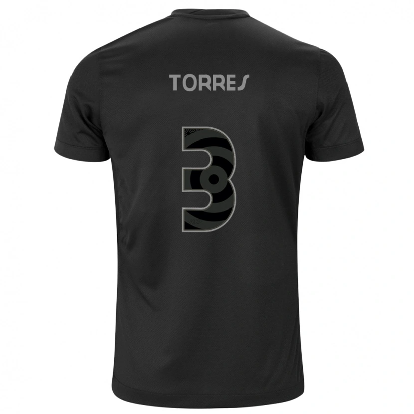 Danxen Men Félix Torres #3 Black White Away Jersey 2025/26 T-Shirt