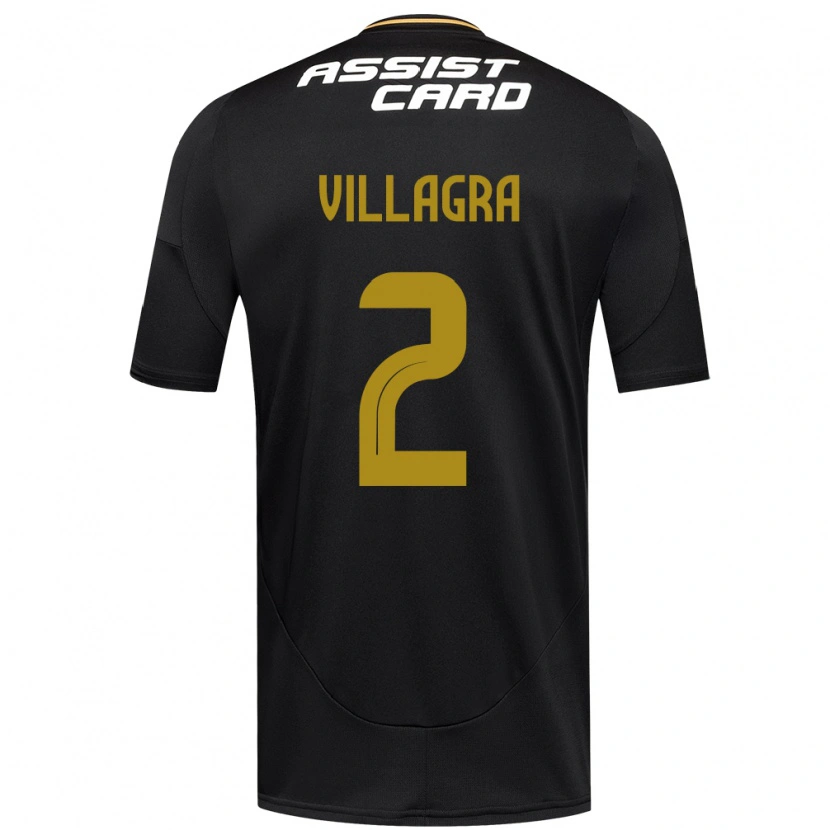 Danxen Men Jonathan Villagra #2 Black White Away Jersey 2025/26 T-Shirt
