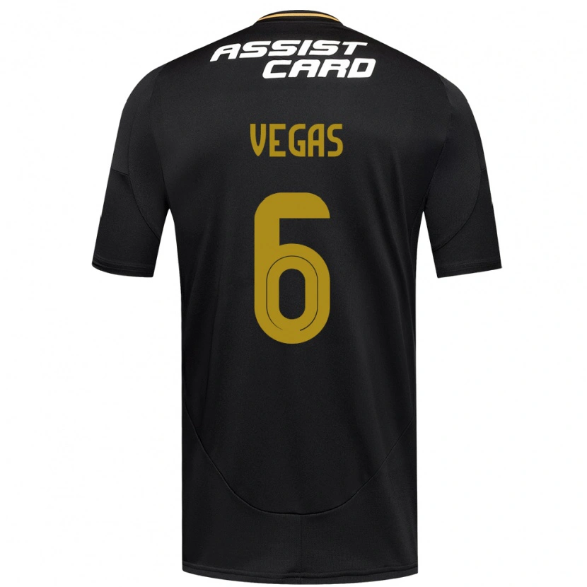 Danxen Men Sebastián Vegas #6 Black White Away Jersey 2025/26 T-Shirt