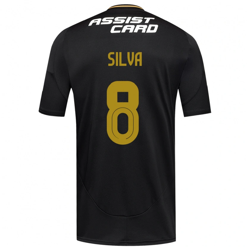 Danxen Men Bastián Silva #8 Black White Away Jersey 2025/26 T-Shirt