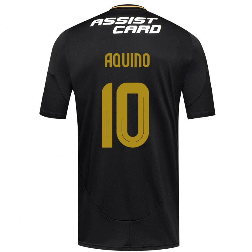 Danxen Men Claudio Aquino #10 Black White Away Jersey 2025/26 T-Shirt