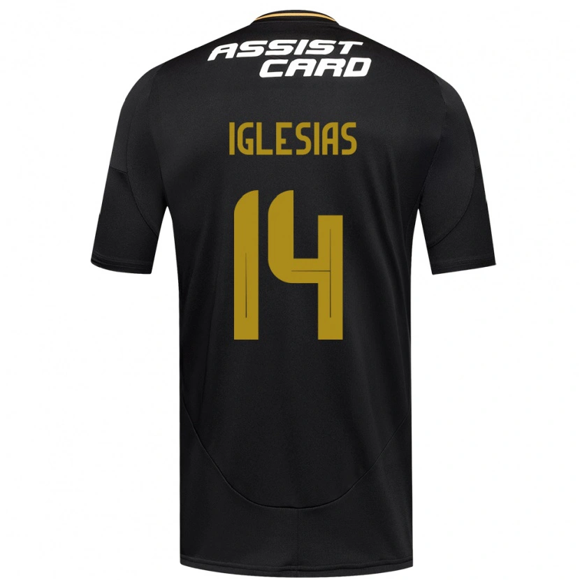 Danxen Men Luciano Iglesias #14 Black White Away Jersey 2025/26 T-Shirt