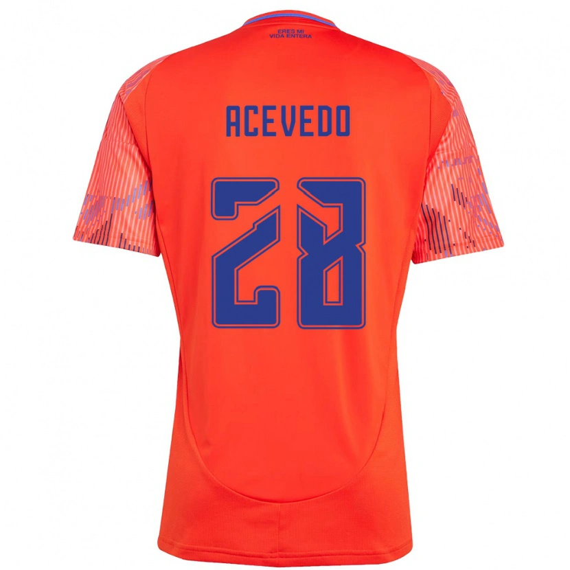 Danxen Men Florencia Acevedo #28 Orange Red Away Jersey 2025/26 T-Shirt