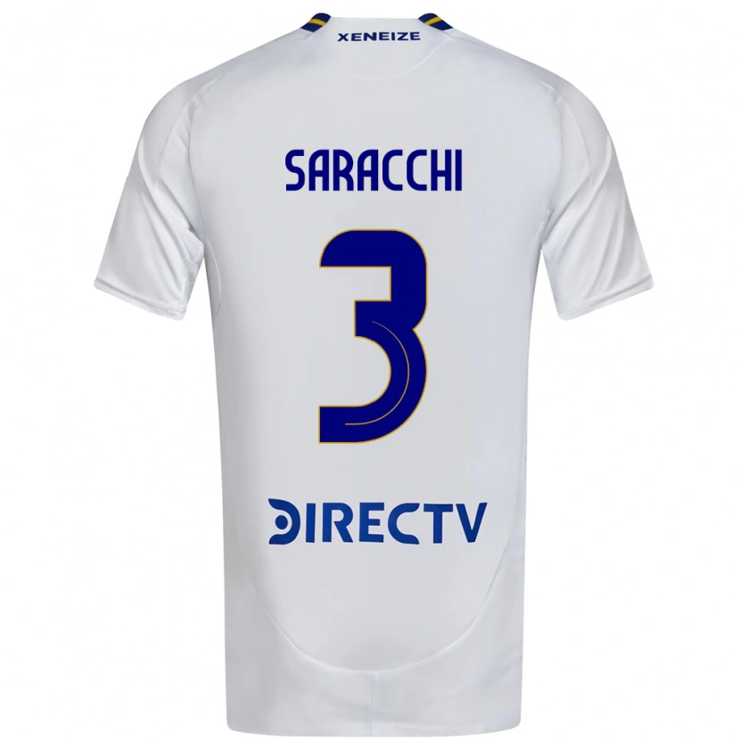 Danxen Men Marcelo Saracchi #3 White Blue Away Jersey 2025/26 T-Shirt