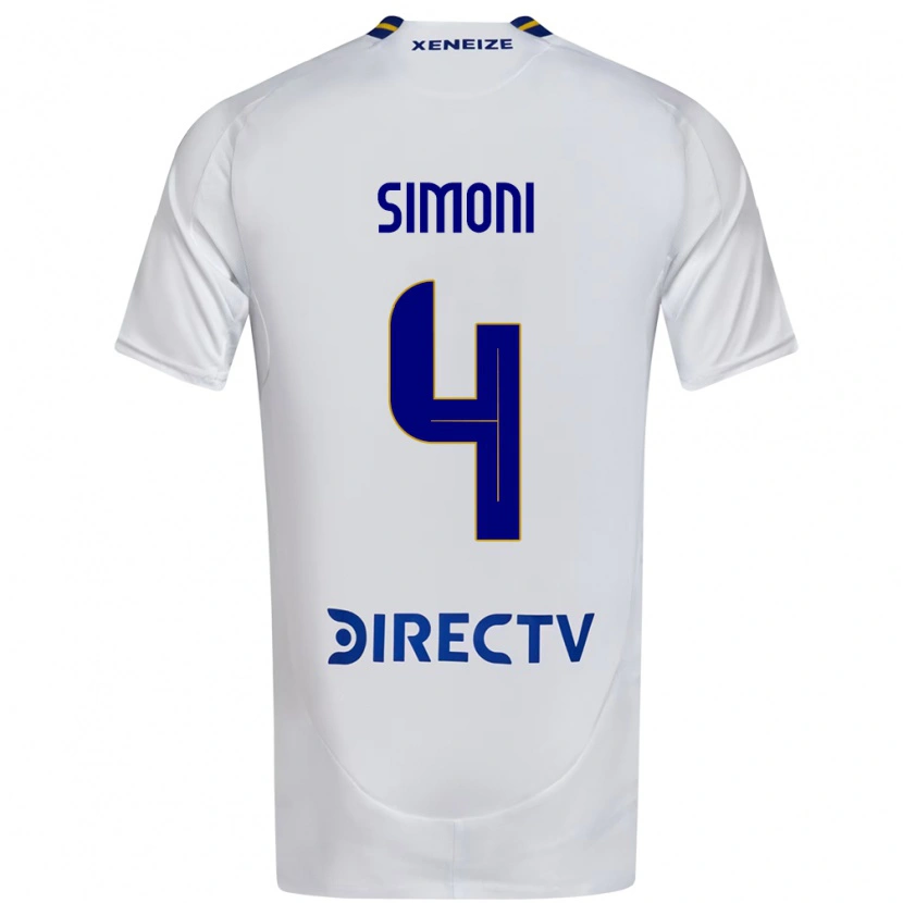 Danxen Men Tiago Simoni #4 White Blue Away Jersey 2025/26 T-Shirt