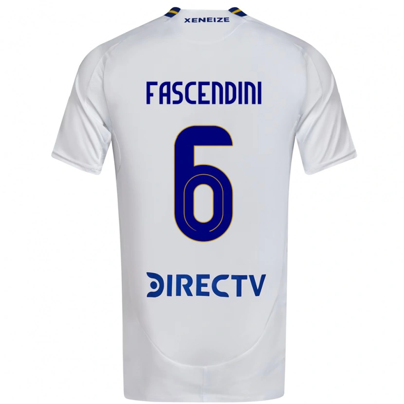 Danxen Men Valentin Fascendini #6 White Blue Away Jersey 2025/26 T-Shirt