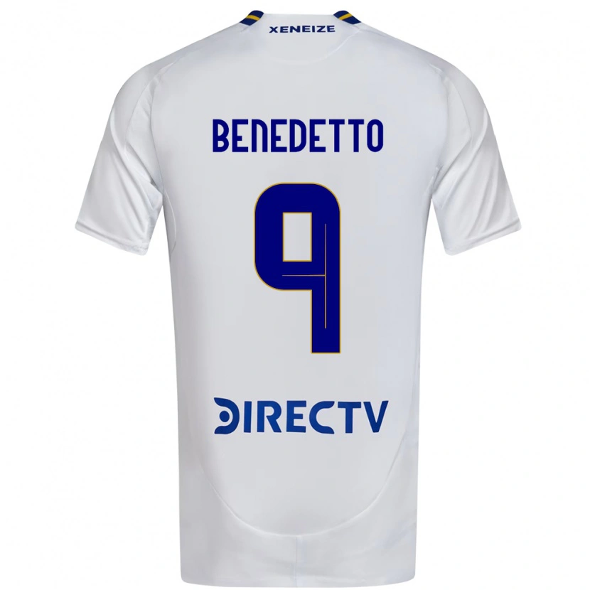 Danxen Men Dario Benedetto #9 White Blue Away Jersey 2025/26 T-Shirt