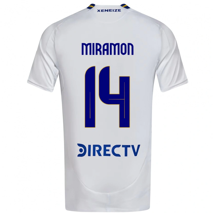 Danxen Men Ignacio Miramón #14 White Blue Away Jersey 2025/26 T-Shirt