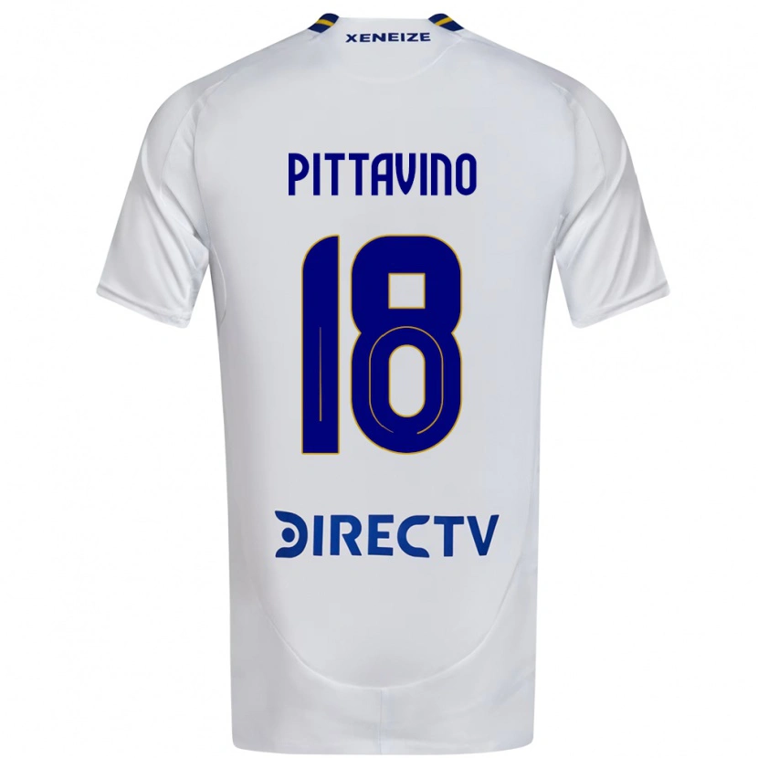 Danxen Men Rodrigo Pittavino #18 White Blue Away Jersey 2025/26 T-Shirt