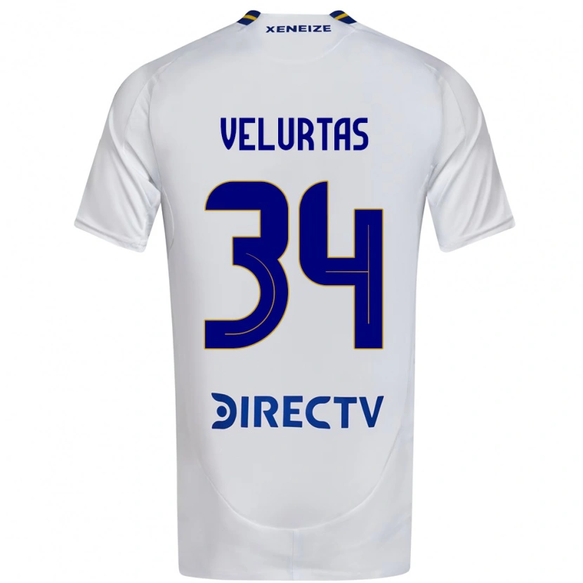 Danxen Men Pedro Velurtas #34 White Blue Away Jersey 2025/26 T-Shirt