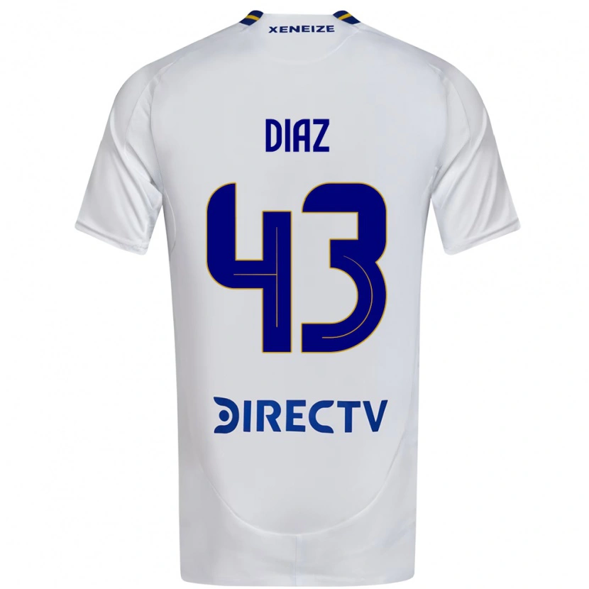 Danxen Men Tomas Diaz #43 White Blue Away Jersey 2025/26 T-Shirt