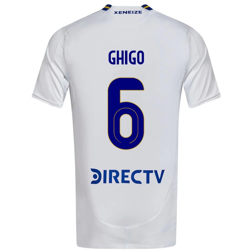 Danxen Men Cecilia Ghigo #6 White Blue Away Jersey 2025/26 T-Shirt