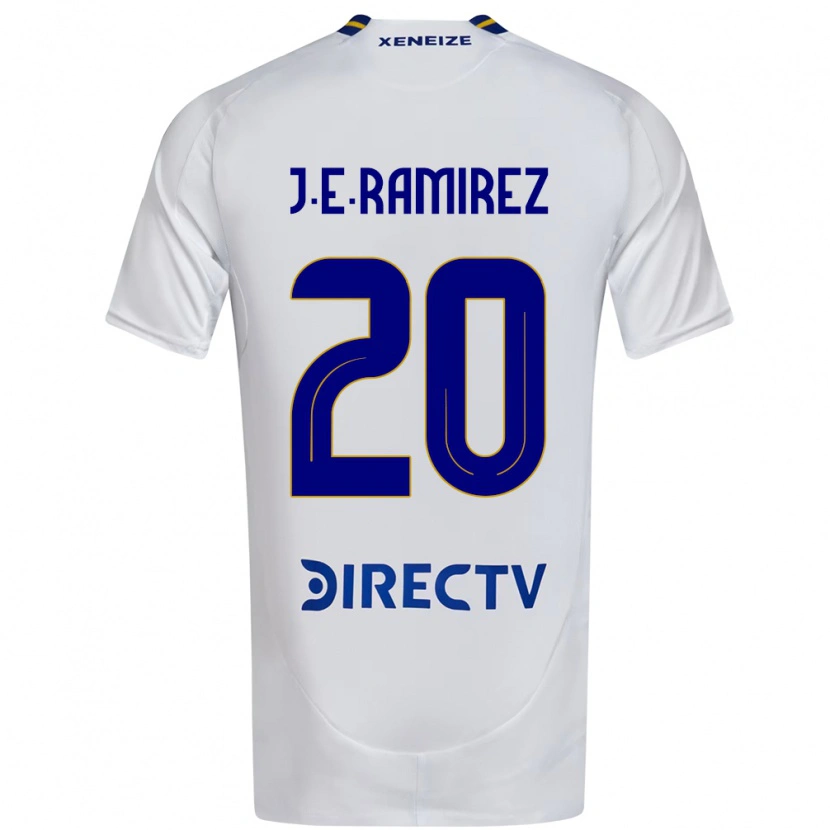 Danxen Men Juan Edgardo Ramirez #20 White Blue Away Jersey 2025/26 T-Shirt