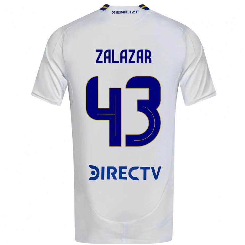 Danxen Men Maximiliano Zalazar #43 White Blue Away Jersey 2025/26 T-Shirt