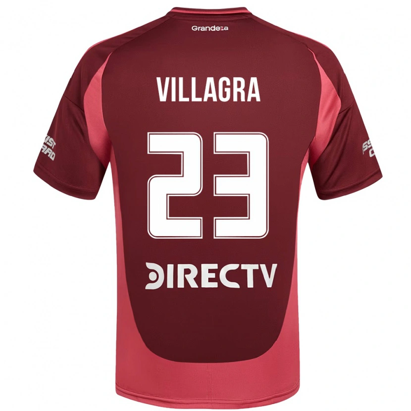 Danxen Men Rodrigo Villagra #23 Burgundy Magenta Away Jersey 2025/26 T-Shirt
