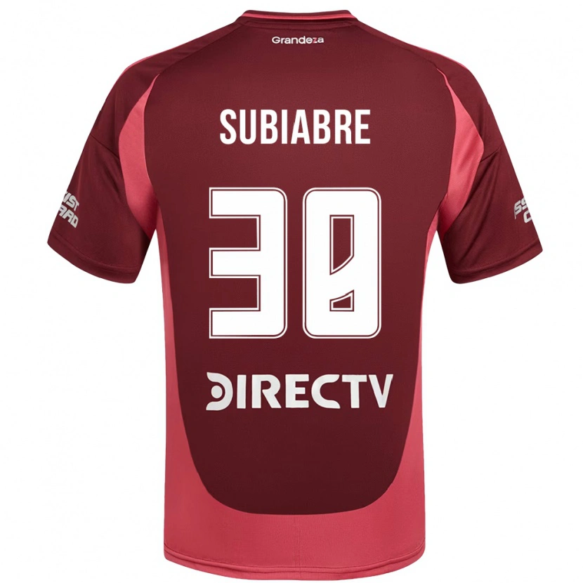 Danxen Men Ian Subiabre #38 Burgundy Magenta Away Jersey 2025/26 T-Shirt