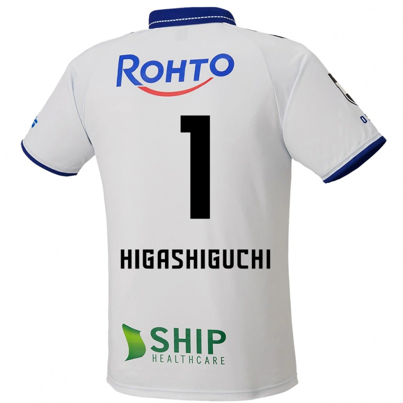 Danxen Men Masaaki Higashiguchi #1 White Blue Black Away Jersey 2025/26 T-Shirt