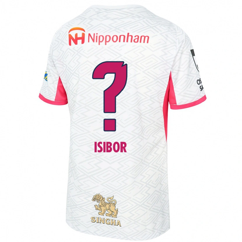 Danxen Men Ken Isibor #0 White Sakura Pink Away Jersey 2025/26 T-Shirt