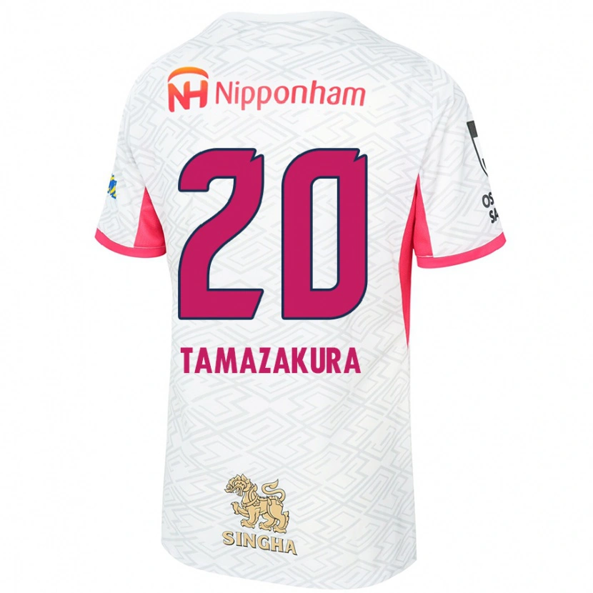 Danxen Men Kotono Tamazakura #20 White Sakura Pink Away Jersey 2025/26 T-Shirt