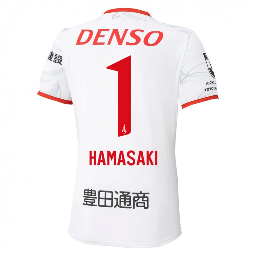 Danxen Men Shiki Hamasaki #1 White Red Away Jersey 2025/26 T-Shirt