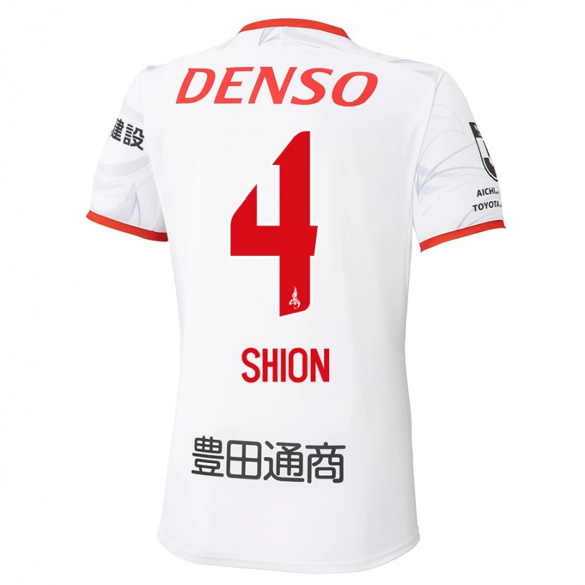 Danxen Men Shion Inoue #4 White Red Away Jersey 2025/26 T-Shirt